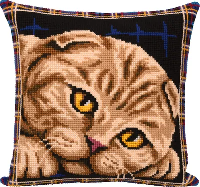 Produktbild von Panna Kreuzstichkissen Set "Schottische Katze", Zählmuster, 40x40cm
