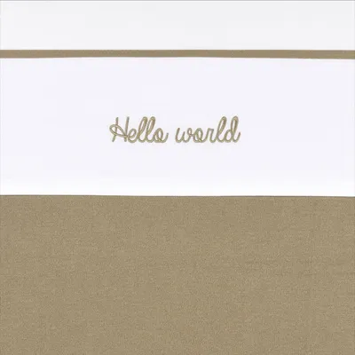 Produktbild von Meyco Hello World Babylaken 100 x 150 cm Taupe