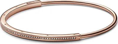 Produktbild von PANDORA Damen Armreif Signature ID, rosévergoldet