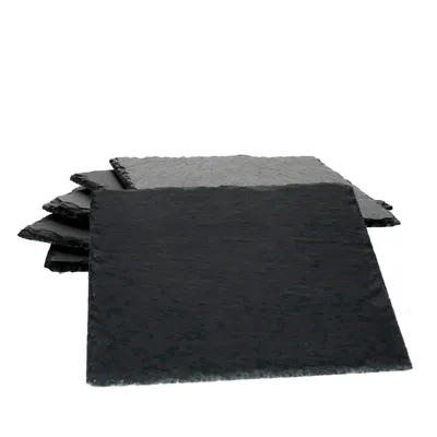 Produktbild von 6x Schieferplatten 17 x 17 cm Tisch-Set Untersetzer Servierplatte Naturschiefer