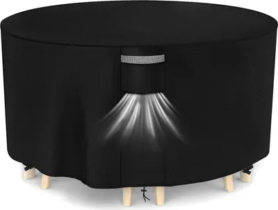 Image de Couverture Meuble de Jardin Rond Ø128x71cm Imperméable Résistant à l'Hivernage Oxford
