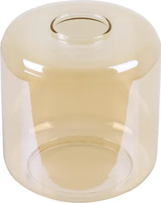 Image de Abat-jour Novalja couleur miel cylindrique – abat-jour en verre élégant pour un éclairage intérieur chaleureux