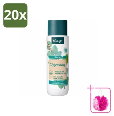 Imagen del producto de 20 unidades de gel de ducha Kneipp, refrescante, con menta y eucalipto, 200 ml, pack ahorro