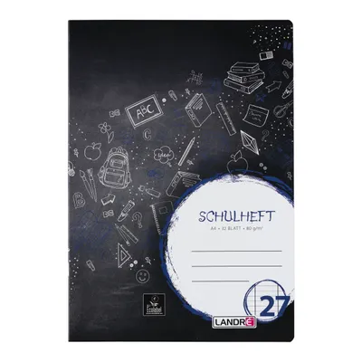 Produktbild von LANDRÉ 100050058 LANDR Schulheft DIN A4, Lineatur 4/liniert, 32 Blatt