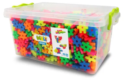 Produktbild von Meli Basic Neon Set – 1200 Konstruktionsbausteine in leuchtenden Farben