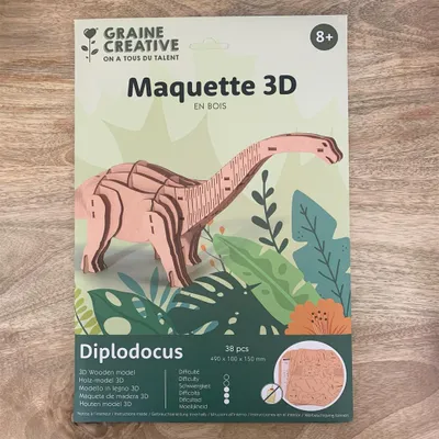 Image de Maquette 3D en bois - Diplodocus