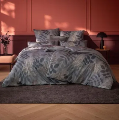 Produktbild von Estella Mako-Satin Bettwäsche Malou grau 155x220 cm + 80x80 cm + 40x80 cm