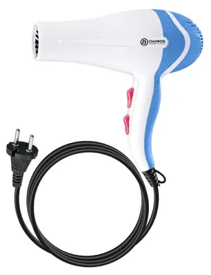 Obrázok produktu pre Avizar, výkonný fén s výkonom 1000 W, s nadstavcom na styling a jednosmerným motorom, biela / modrá