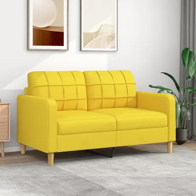 Produktbild von ZMH 2-Sitzer-Sofa Hellgelb 140 cm Stoff