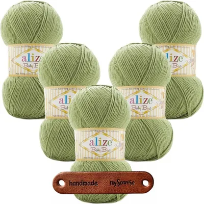 Produktbild von 5 x ALIZE Baby Best 485 green mit Label