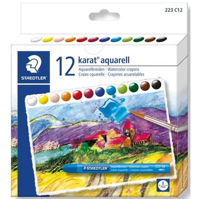 Produktbild von Staedtler Aquarellkreide Design Journey 12er Etui, 12 Stück(e), Mehrfarbig, 12 Farben