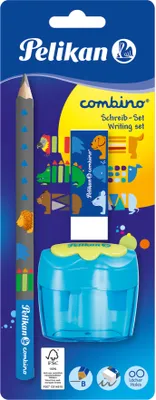 Produktbild von Pelikan Set "Combino" mit Schreiblernbleistift,Radierer,Anspitzer / Farbe: blau