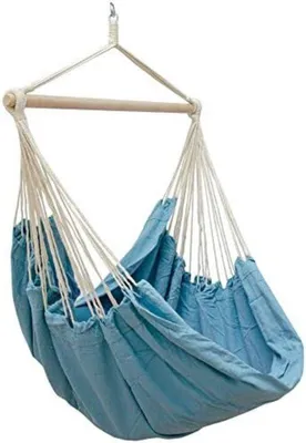Productafbeelding van Hangmat met spreidbalk - 190x140 cm - Blauw