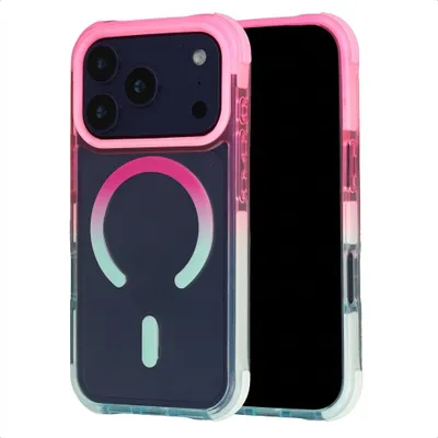 Image de Coque arrière Selencia Gradient avec MagSafe pour l'iPhone 17 Pro d'Apple - Rose / Bleu