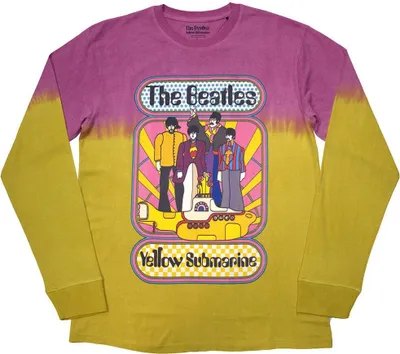 Produktbild von The Beatles - "Yellow Submarine" T-Shirt für Herren/Damen Uni Langärmlig RO12454 (L) (Gelb)