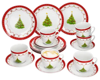 Immagine prodotto di 18 pezzi servizio da caffè christmas dream porcellana 6 pers. tazze piatti