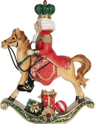 Produktbild von Clayre & Eef Weihnachtsdekorationsfigur Nussknacker 24x8x31 cm Braun Kunststoff
