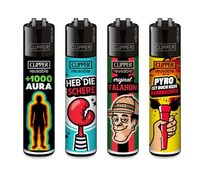 Produktbild von Clipper Feuerzeug 4er Set Jugendwort #9