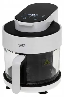 Immagine prodotto di Friggitrice ad aria AD6316 - 3 l - Senza olio - Contenitore in vetro - Temperatura da 80 a 200 °C - 1400 W - Bianco