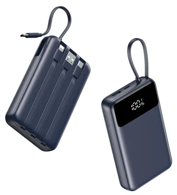 Immagine prodotto di Power bank ADDTOP da 20000 mAh con 4 cavi integrati, estremamente compatto e con ricarica rapida da 22,5W