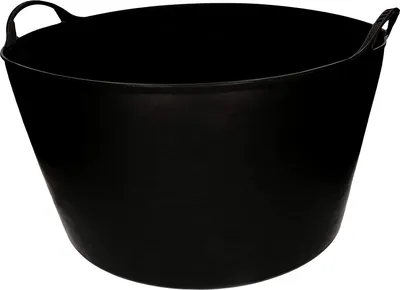 Image de KOTARBAU® Bac en caoutchouc élastique 55L Noir avec poignées Panier de jardin universel flexible