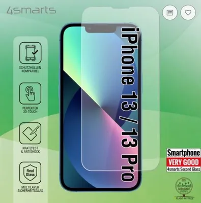 Obrázok produktu pre 4smarts 496581, Apple, iPhone 13, 13 Pro, Priehľadná, 1 kusov