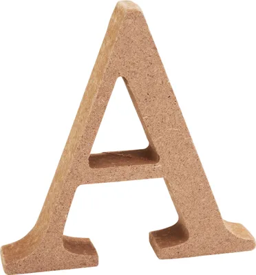 Produktbild von VBS MDF Buchstaben 8 cm hoch 1.5 cm stark ideal für Bastelprojekte Buchstabe "A"