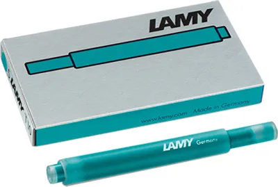Produktbild von LAMY Großraum-Tintenpatronen T10 türkis im Blister 5 Patronen
