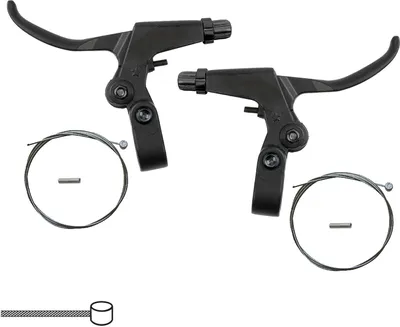 Produktbild von Bremshebel Set Kinderfahrrad Bremsgriffe für 20-26 Zoll Schwarz Aluhebel inkl. Innenzüge