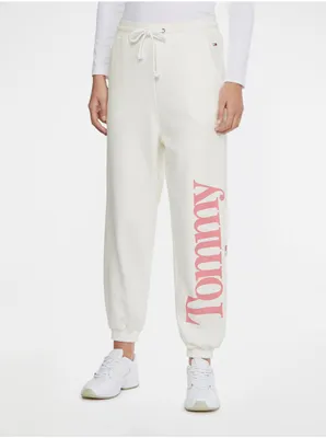 Produktbild von Cremefarbene Damen Sweatpants von Tommy Jeans