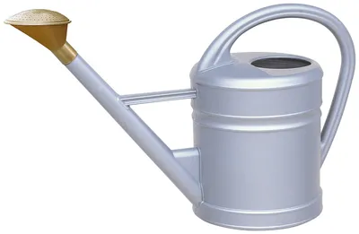 Produktbild von Geli Gießkanne ANTIQUA Zinkfarben mit goldfarbener Brause 10 Liter - Kunststoff