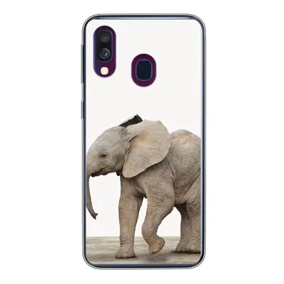 Produktbild von MuchoWow® Handyhülle Schutzhülle Hülle für Samsung Galaxy A40 Baby-Elefant - Tiere - Kinder - Mädchen - Jungen Silikon Softcase Handy Hülle - Handy-Tasche