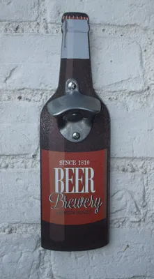 Produktbild von Wandkapselöffner, Wandflaschenöffner, Öffner, beer, bier, MDF, rot