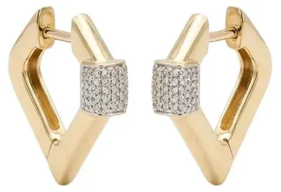 Produktbild von 375 Echtgold Creolen mit Zirkonia Damen