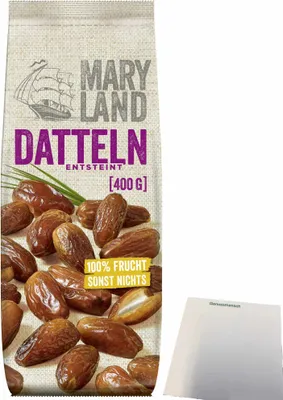Produktbild von Maryland Datteln (1x400g Beutel) + usy Block