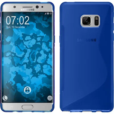 Produktbild von PhoneNatic Case kompatibel mit Samsung Galaxy Note FE - blau Silikon Hülle S-Style Cover