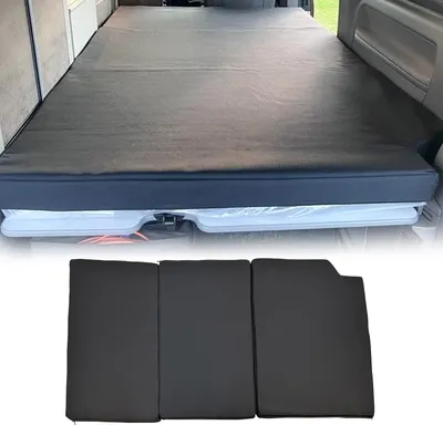 Image de Matelas pliant pour VW T4 T5 T6 California Matelas Noir 194x114