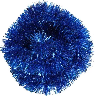 Productafbeelding van Blauwe kerstboomketting van metaalfolie, 2 meter - Pools product