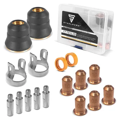 Image de STAHLWERK Pièces d'usure pour torche plasma S65 Découpeuse plasma Accessoires 17 pièces