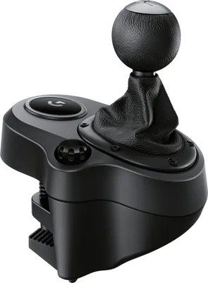 Immagine prodotto di Leva del cambio Logitech G Driving Force, 6 marce con schema ad H, pomello del cambio in vera pelle e acciaio, staffe di montaggio integrate, compatibile con i volanti da corsa Driving Force G29 e G920 - Nero