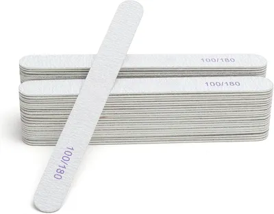 Zdjęcie produktu dla Pilniki do paznokci 50 sztuk, gradacja 100/180, dwustronne, do manicure
