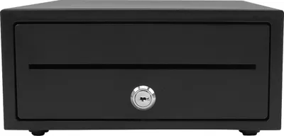 Produktbild von Olympia Mini 208 Kassenlade – Kompakte Vollmetall Kassenschublade mit 6 Münz und 3 Scheinfächern RJ12 schwarz