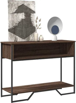 Produktbild von "2026 Aktion"Konsolentisch - modernes Design - Flurtisch/Beistelltisch - Braun Eichen-Optik 100x35x74,5cm Holzwerkstoff Promotion406201 - Konsolentische
