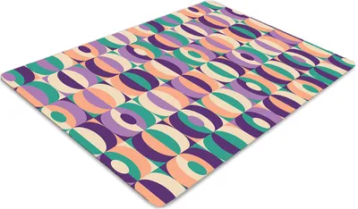 Obrázek produktu pro Podložka na ochranu podlahy - Ochranná podložka pod židli - Podložka na podlahu - 140x100 cm - Čtverce a kolečka.