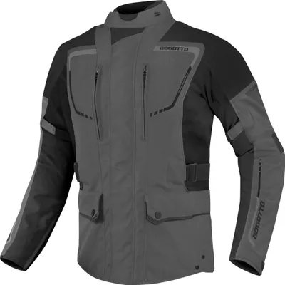 Produktbild von Bogotto Azury 2in1 wasserdichte Motorrad Textiljacke, schwarz/grau, 5XL