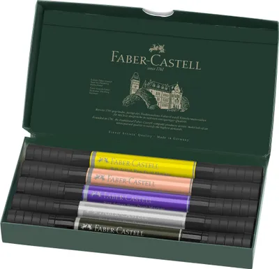 Obrázek produktu pro Faber-Castell 162006, 5 kusů, Různé barvy, Různé barvy, Kulatý, Inkoust na vodní bázi, Krabice