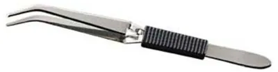 Produktbild von Dönges Kreuzpinzette, gebogen, innen glatt, 165 mm (Präzisionspinzette)