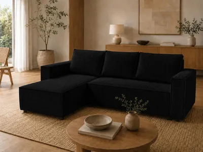 Produktbild von FurMeb24 Modernes Ecksofa AXEL L-Form 230 x 140 cm Links mit Schlaffunktion und Bettkasten POSO 135