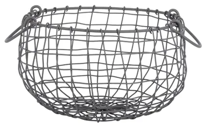 Produktbild von Draht Korb -MITTEL- rund Ø 26 cm Griffe Dekoration Garten Deko degawo