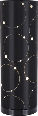 Immagine prodotto di Lampada da comodino in tessuto ceramico 38 cm nero bianco E14 rotonda moderna in Vetroceramica